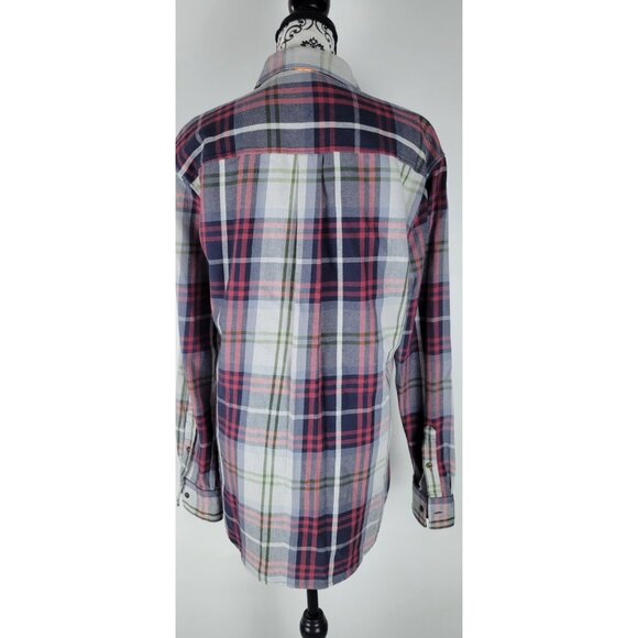 HUGO BOSS ORANGE Mens Plaid Long Sleeve Button Front Shirt Size Large Flannel - Picture 4 of 14
